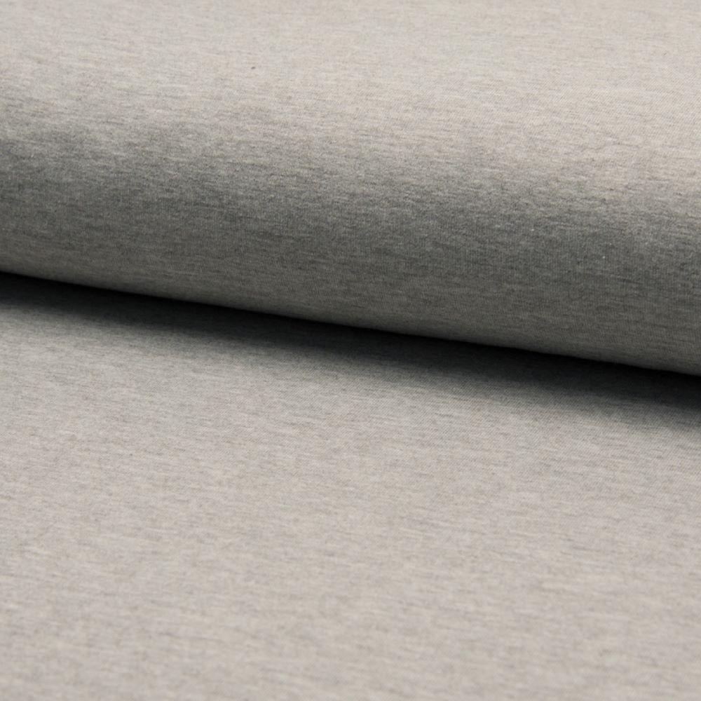 Jersey French Terry grau meliert